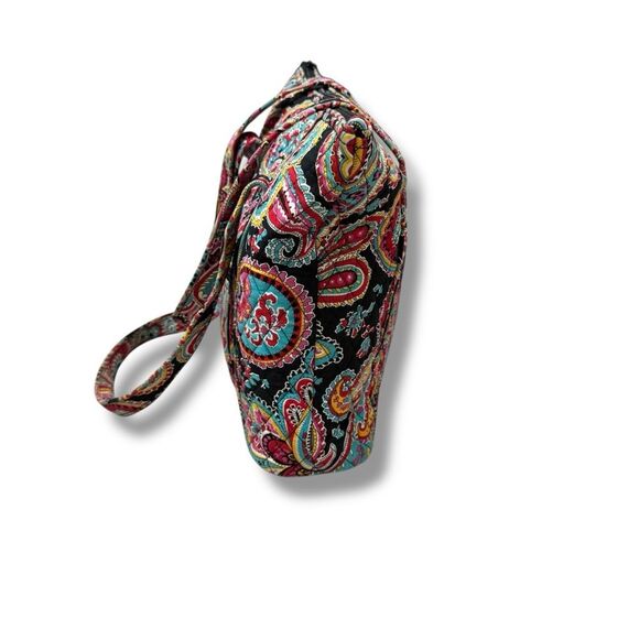 Vera Bradley Large Quilted Shoulder Bag Vibrant Paisley Print - Picture 5 of 10